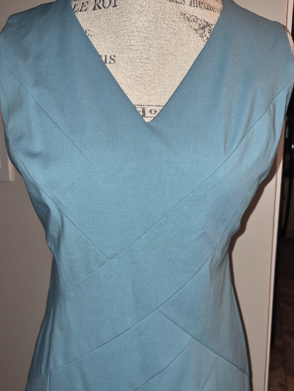 LAFAYETTE 148 KHAKI COTTON BLEND STRUCTURED FIT LINED SIDE PLEAT DRESS EUC SZ4 - Picture 3 of 13